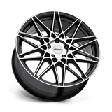 17" Petrol P3C GLOSS BLACK W/ MACH CUT FACE 5X110