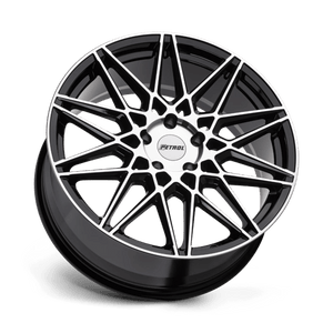 18" Petrol P3C GLOSS BLACK W/ MACH CUT FACE 5X108