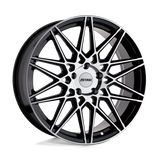 17X8 Petrol P3C GLOSS BLACK W/ MACH CUT FACE 5X114.3