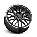 19" Petrol P4C GLOSS BLACK W/ MACH CUT LIP 5X115