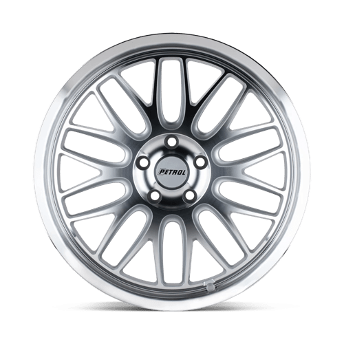 17" Petrol P4C SILVER W/ MACHINED FACE & LIP 5X114.3
