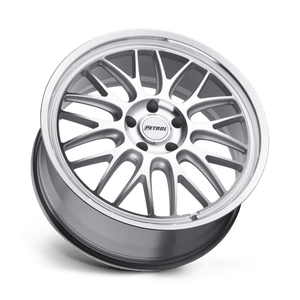 18" Petrol P4C SILVER W/ MACHINED FACE & LIP 5X110