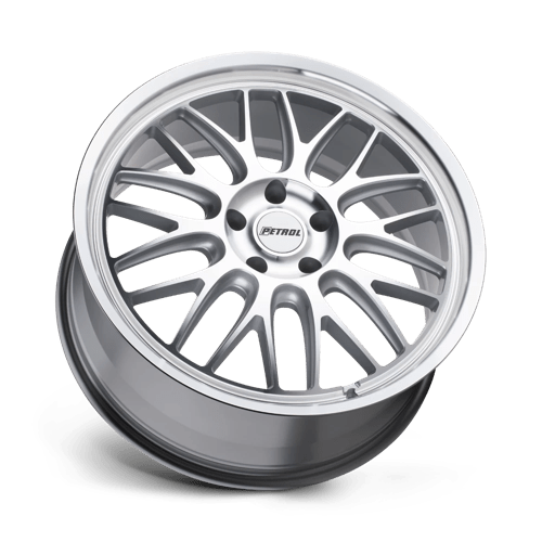 17" Petrol P4C SILVER W/ MACHINED FACE & LIP 5X115
