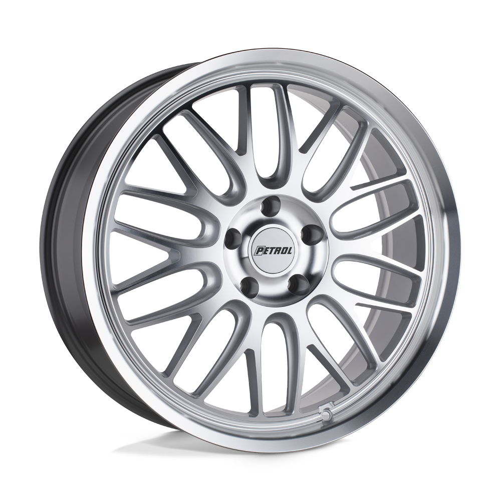 19" Petrol P4C SILVER W/ MACHINED FACE & LIP 5X108