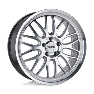 19" Petrol P4C SILVER W/ MACHINED FACE & LIP 5X112