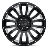 20" Black Rhino Hard Alloys PINATUBO GLOSS BLACK MILLED 6X139.7