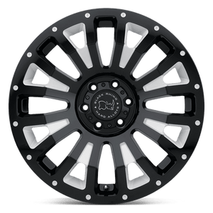 20" Black Rhino Hard Alloys PINATUBO GLOSS BLACK MILLED 6X139.7