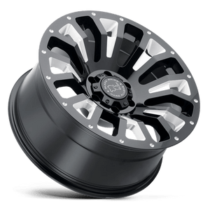20X12 Black Rhino Hard Alloys PINATUBO GLOSS BLACK MILLED 6X139.7