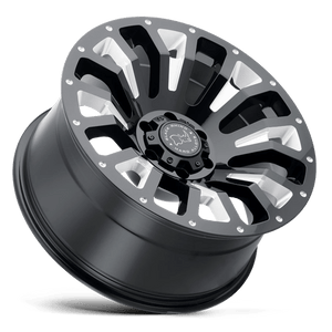 20" Black Rhino Hard Alloys PINATUBO GLOSS BLACK MILLED 6X139.7