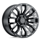 20X12 Black Rhino Hard Alloys PINATUBO GLOSS BLACK MILLED 6X139.7