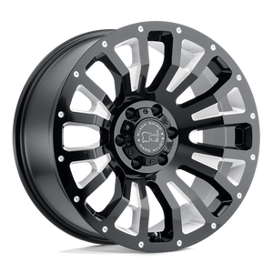 20" Black Rhino Hard Alloys PINATUBO GLOSS BLACK MILLED 6X139.7