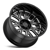 20" Black Rhino Hard Alloys PISMO GLOSS BLACK W/ MILLED SPOKES 5X127