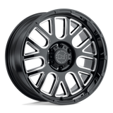 20" Black Rhino Hard Alloys PISMO GLOSS BLACK W/ MILLED SPOKES 5X127