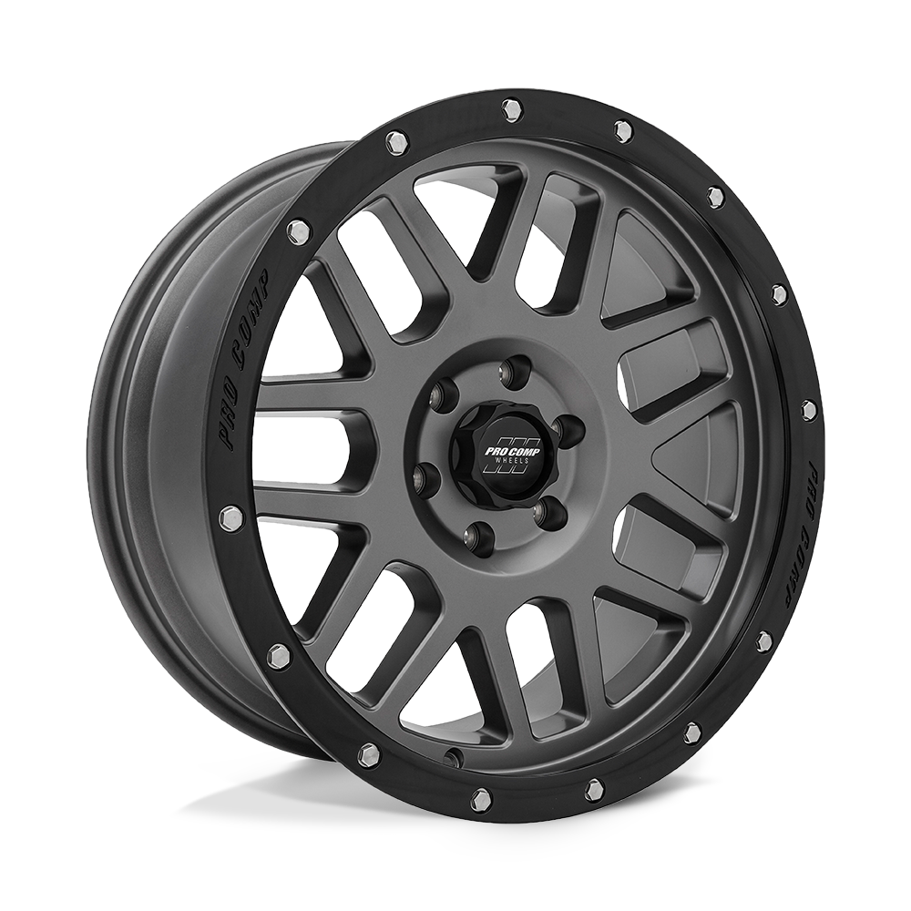 17X9 Pro Comp Alloys PA40 VERTIGO DARK GRAY W/ BLACK LIP 5X127