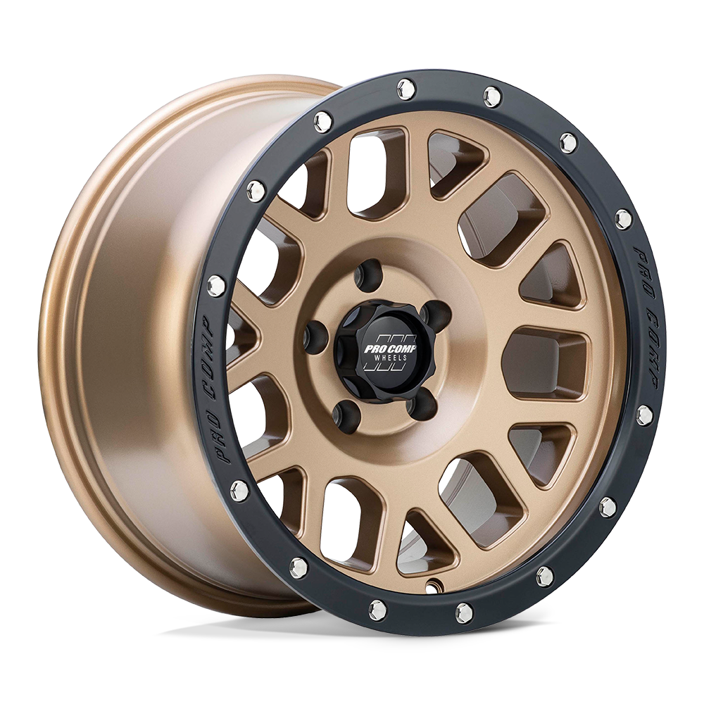 17X9 Pro Comp Alloys PA40 VERTIGO MATTE BRONZE W/ BLACK LIP 5X127