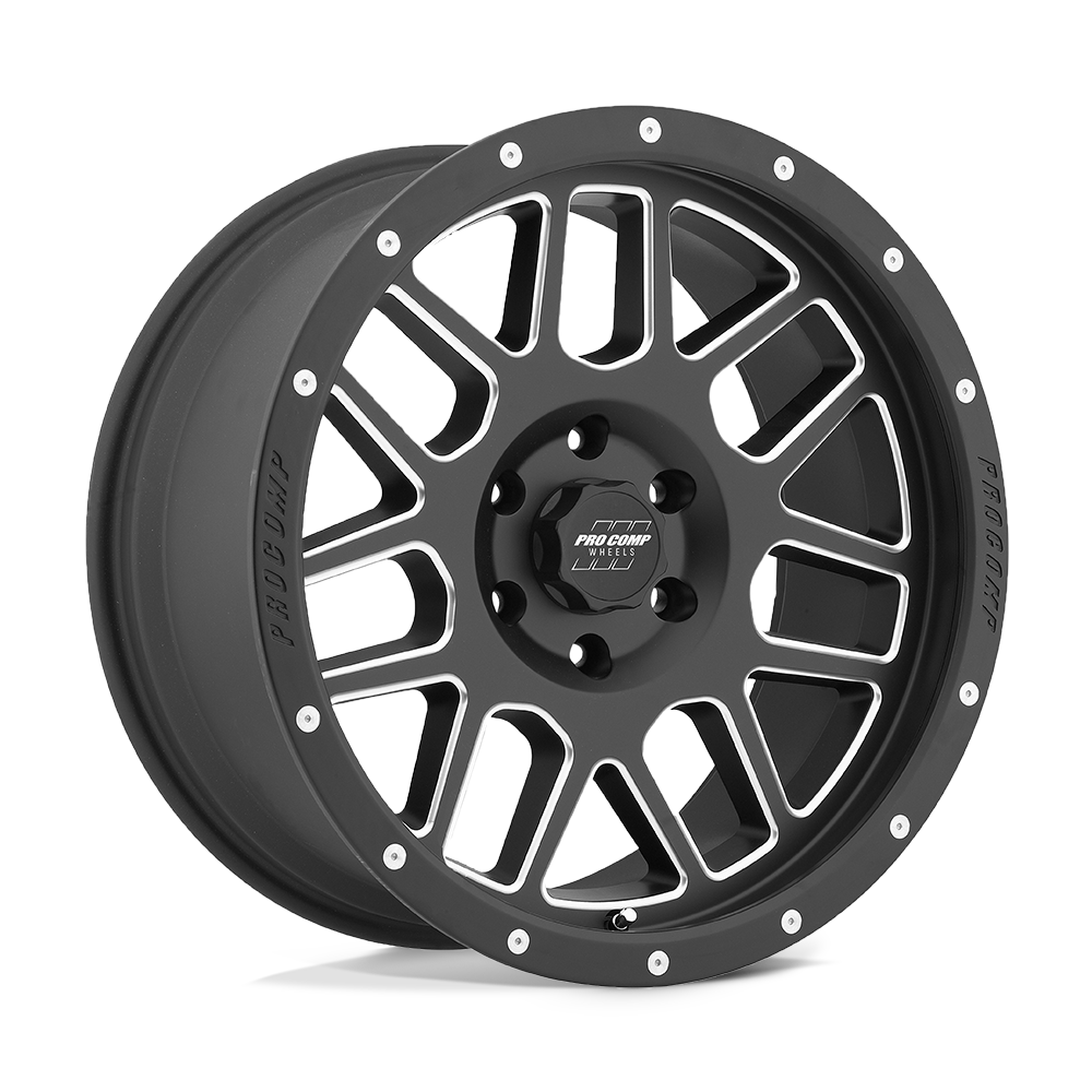 17X9 Pro Comp Alloys PA40 VERTIGO SATIN BLACK MILLED 6X139.7