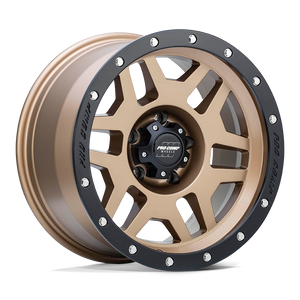 17X9 Pro Comp Alloys PA41 PHASER MATTE BRONZE W/ BLACK LIP 5X127