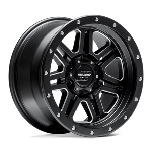 17X9 Pro Comp Alloys PA62 APEX SATIN BLACK MILLED 5X127