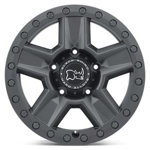17" Black Rhino Hard Alloys RAVINE MATTE BLACK 6X114.3