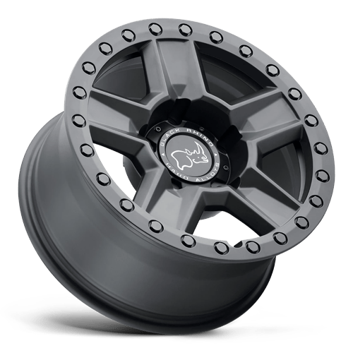 17" Black Rhino Hard Alloys RAVINE MATTE BLACK 6X114.3
