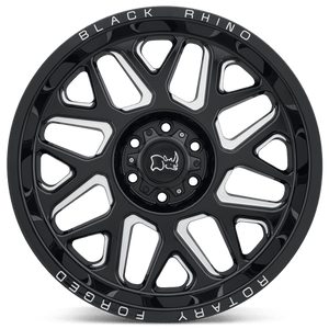 20" Black Rhino Hard Alloys REAPER GLOSS BLACK & MILLED 8X170