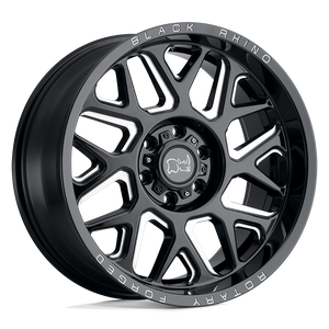 24X14 Black Rhino Hard Alloys REAPER GLOSS BLACK & MILLED 5X127