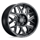 20X9.5 Black Rhino Hard Alloys REAPER GLOSS BLACK & MILLED 8X170