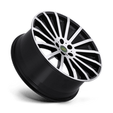 20X9.5 RedBourne DOMINUS GLOSS BLACK W/ MIRROR CUT FACE 5X120