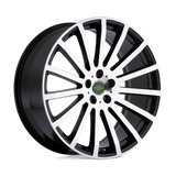 20X9.5 RedBourne DOMINUS GLOSS BLACK W/ MIRROR CUT FACE 5X120