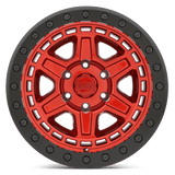 20X9.5 Black Rhino Hard Alloys RENO CANDY RED W/ BLACK RING & BOLT 5X127