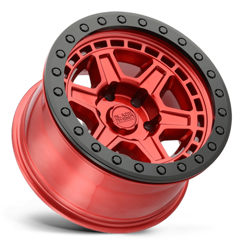 18" Black Rhino Hard Alloys RENO CANDY RED W/ BLACK RING & BOLT 5X127