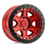 17" Black Rhino Hard Alloys RENO CANDY RED W/ BLACK RING & BOLT 5X114.3