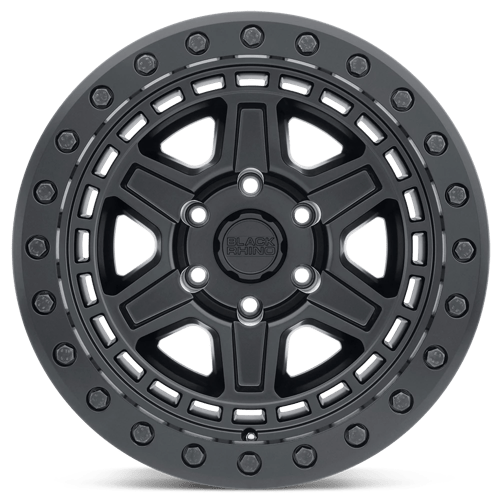 17" Black Rhino Hard Alloys RENO MATTE BLACK W/ BRASS BOLTS 6X135