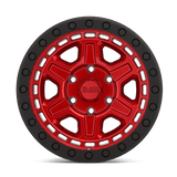 17X9 Black Rhino Hard Alloys RENO CANDY RED W/ BLACK RING & BOLT 6X135