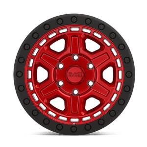 17X9 Black Rhino Hard Alloys RENO CANDY RED W/ BLACK RING & BOLT 6X139.7