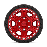 17" Black Rhino Hard Alloys RENO CANDY RED W/ BLACK RING & BOLT 6X139.7