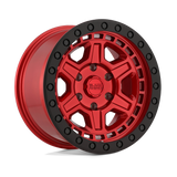 17" Black Rhino Hard Alloys RENO CANDY RED W/ BLACK RING & BOLT 6X139.7