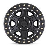 17X9 Black Rhino Hard Alloys RENO MATTE BLACK W/ BRASS BOLTS 5X139.7