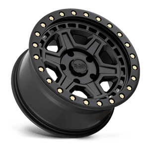 17" Black Rhino Hard Alloys RENO MATTE BLACK W/ BRASS BOLTS 5X127