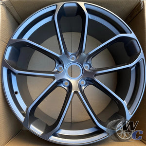 22” Wheels Fit Porsche Cayenne 2020–2025 |  OE Style Rims |  Matte Black |  Staggered Set of 4