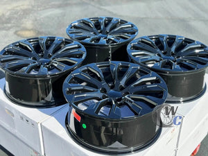 22” Wheels Fit Cadillac Escalade 1999–2026 |  OE Style Rims |  Gloss Black |  Set of 4