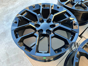 22” Wheels Fit Cadillac Escalade 1999–2026 |  OE Style Rims |  Gloss Black |  Set of 4