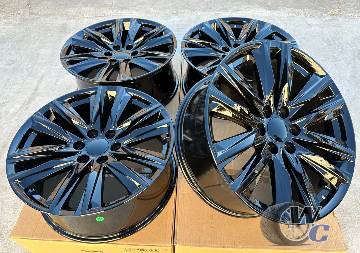 22” Wheels Fit Cadillac Escalade 1999–2026 |  OE Style Rims |  Gloss Black |  Set of 4
