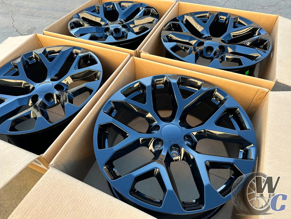 20” Wheels Fit Cadillac Escalade 1999–2026 |  OE Style Rims |  Gloss Black |  Set of 4