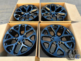 22” Wheels Fit GMC Sierra 1500 1999–2026 |  OE Style Rims |  Gloss Black |  Set of 4