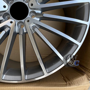 18” Wheels Fit Mercedes-Benz C-Class AMG 2007–2026 |  OE Style Rims |  Gun Metal Machined Face |  Staggered Set of 4