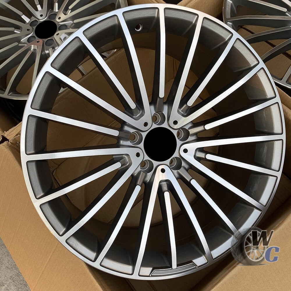 20” Wheels Fit Mercedes-Benz C-Class AMG 2007–2026 |  OE Style Rims |  Gun Metal Machined Face |  Staggered Set of 4
