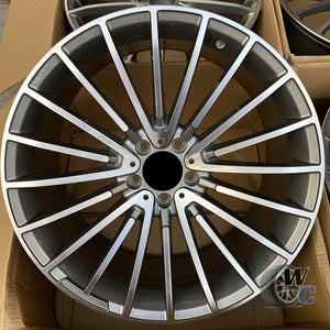 18” Wheels Fit Mercedes-Benz S-Class AMG 2014–2026 |  OE Style Rims |  Gun Metal Machined Face |  Staggered Set of 4