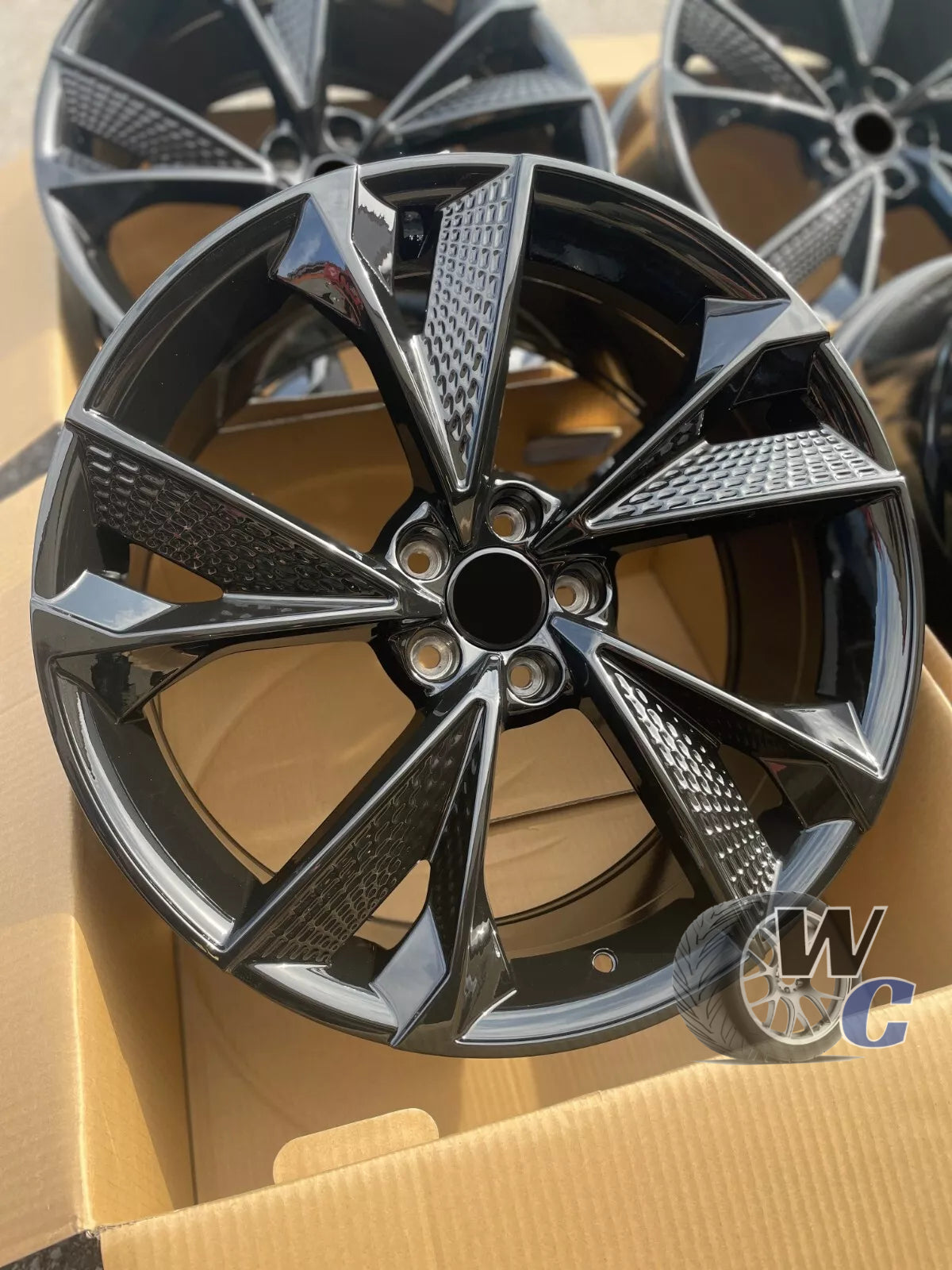 20” Wheels Fit Audi A5 2015–2025 |  OE Style Rims |  Gloss Black |  Set of 4
