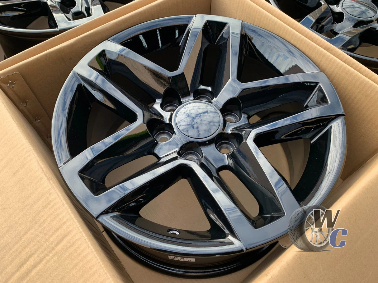 22” Wheels Fit Cadillac Escalade 1999–2026 |  OE Style Rims |  Gloss Black |  Set of 4